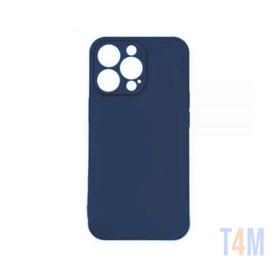 Capa de Silicone com Moldura de Câmera para Apple iPhone 12 Pro Max Azul